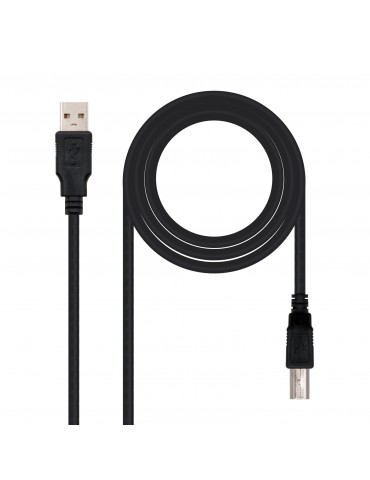 Cable USB 2.0 impresora, tipo A/M-B/M, negro, 1.8m