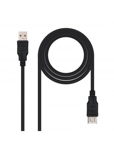 Cable USB 2.0, tipo A/M-A/H, negro, 3.0m